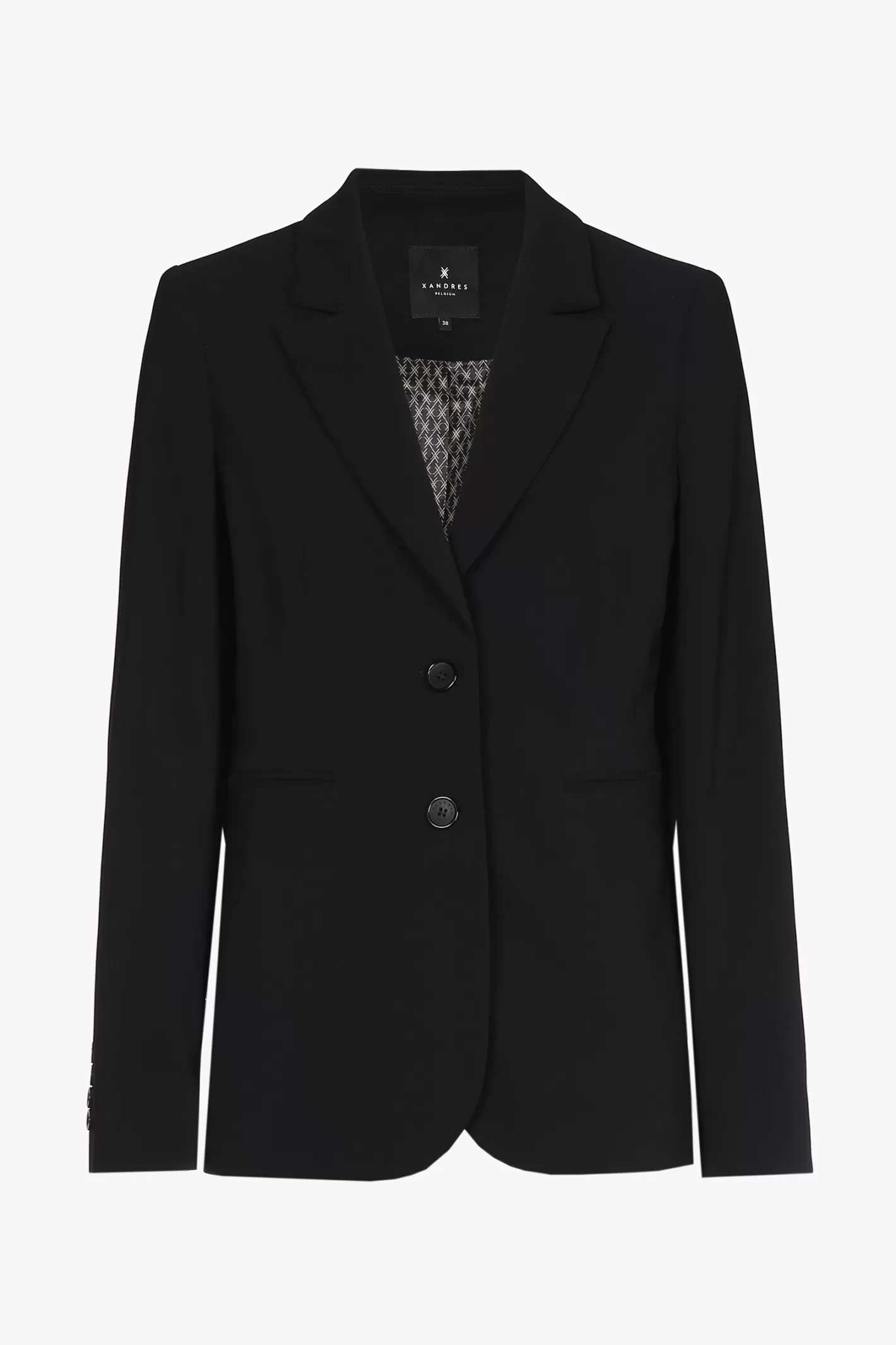 Femme Xandres Blazer cintré noir, infroissable