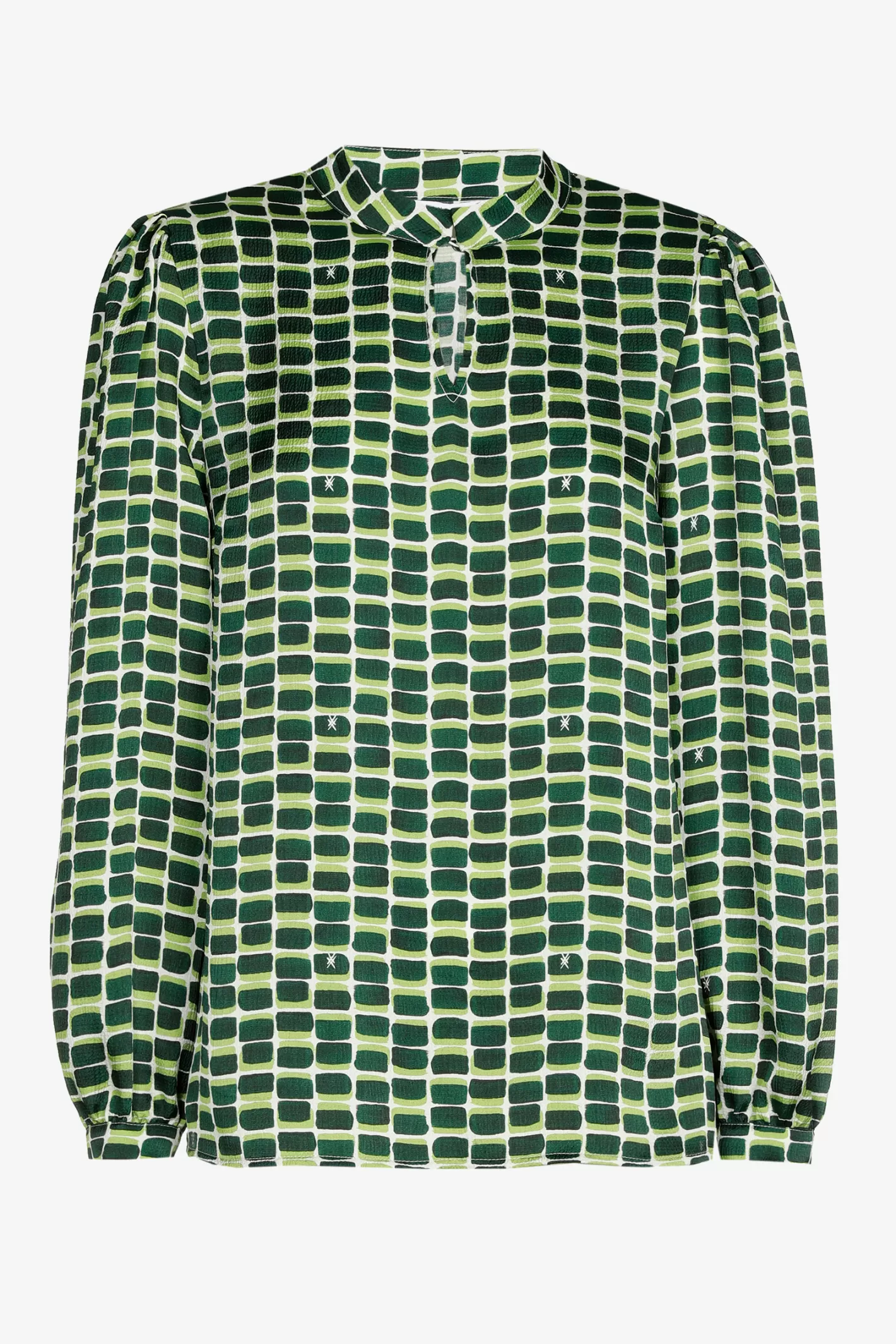 Femme Xandres Blouse seersucker avec imprimé logo