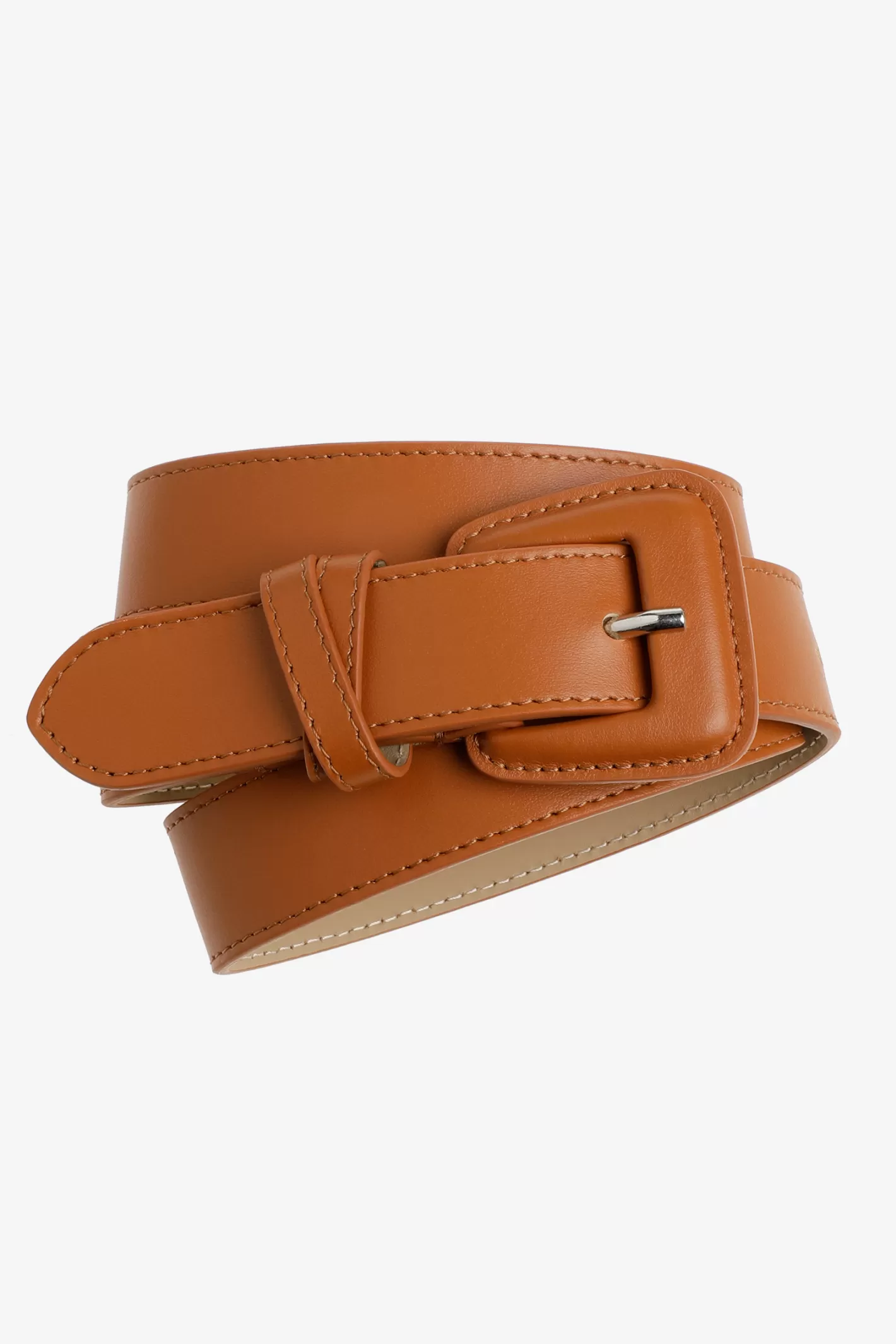 Femme Xandres Ceinture en cuir avec boucle arrondie