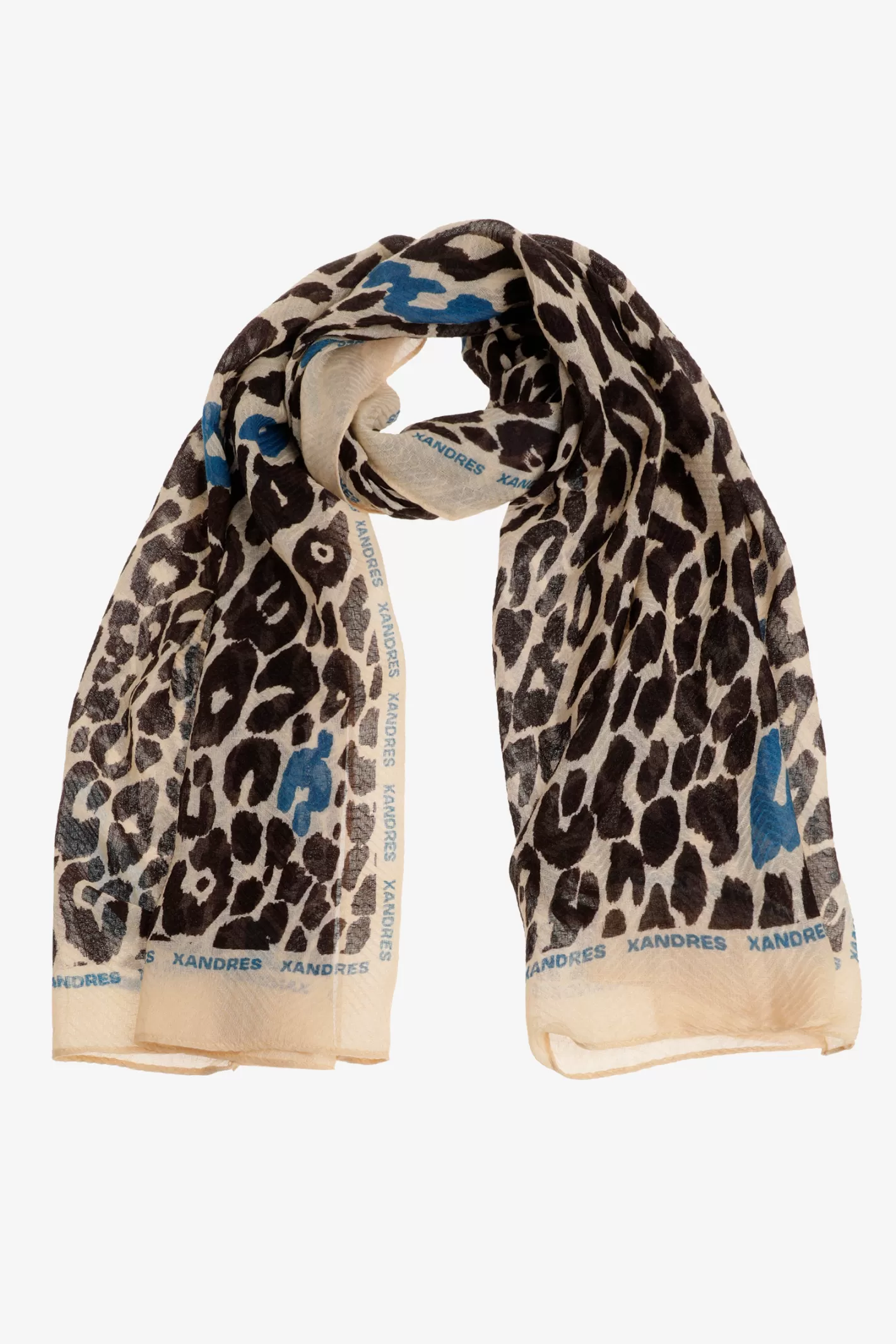 Femme Xandres Écharpe en laine avec imprimé léopard
