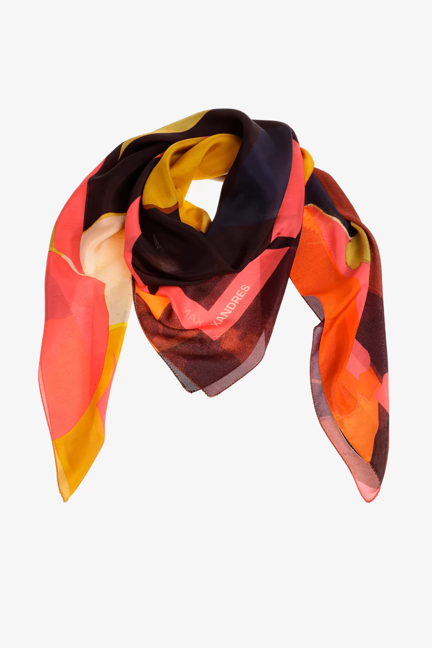 Femme Xandres Écharpe en soie à motif floral