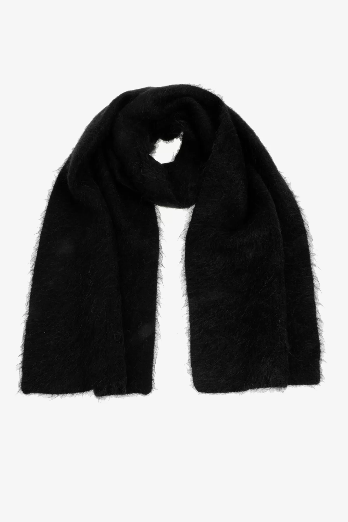 Femme Xandres Foulard en fourrure confectionné avec de la laine d’alpaga