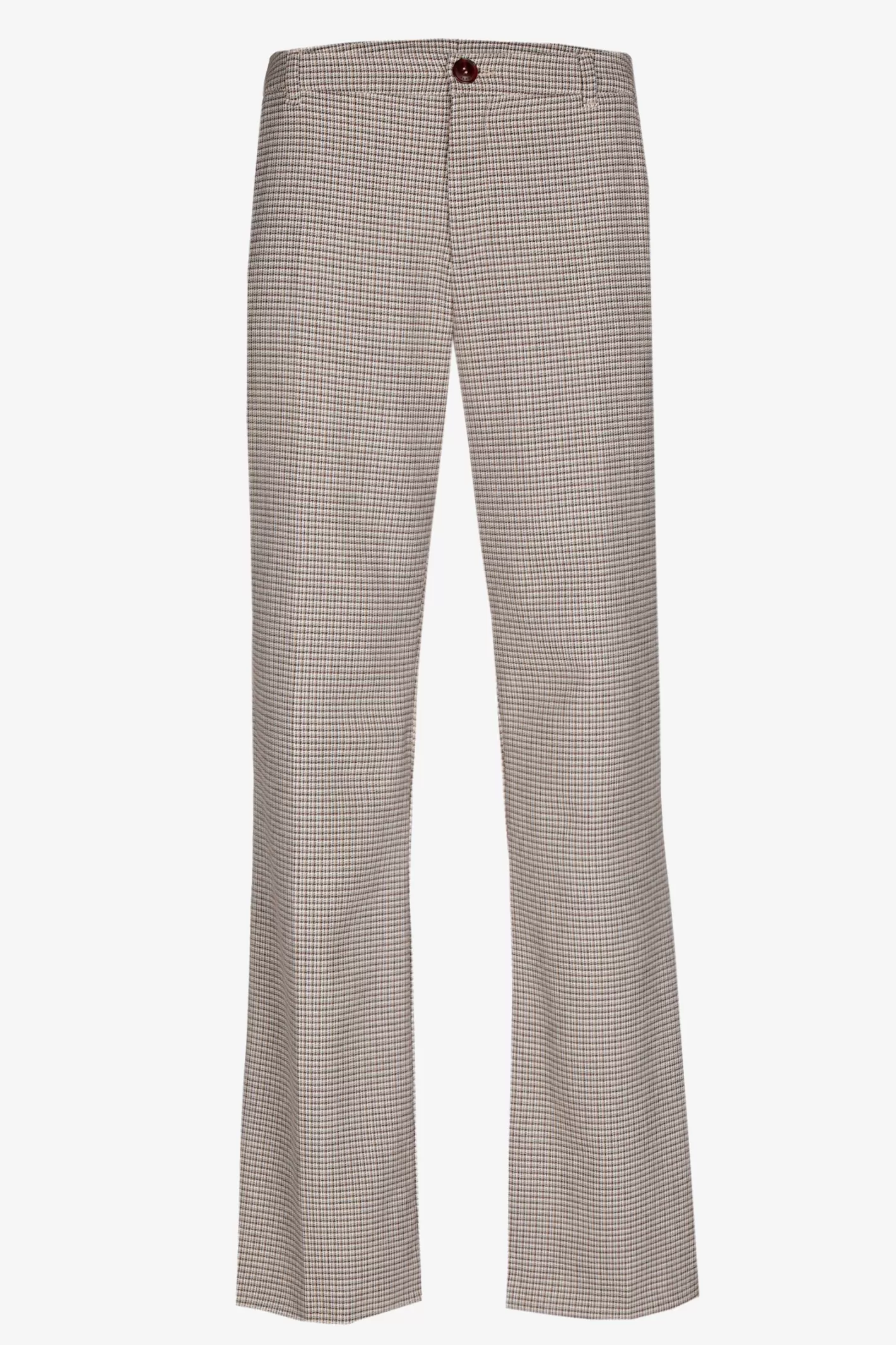 Femme Xandres Pantalon avec motif à petits carreaux