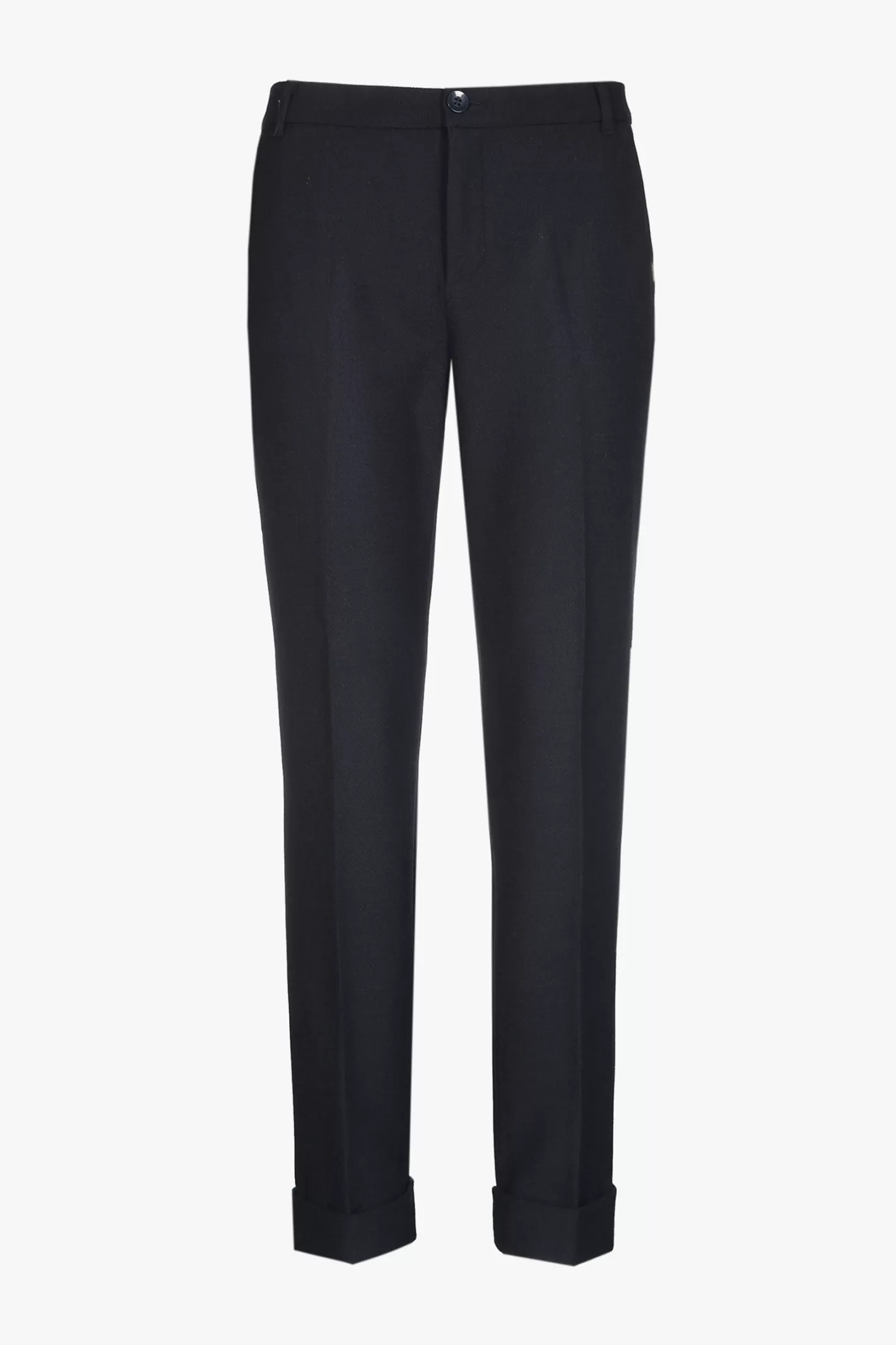Femme Xandres Pantalon chino bleu foncé avec bord retourné