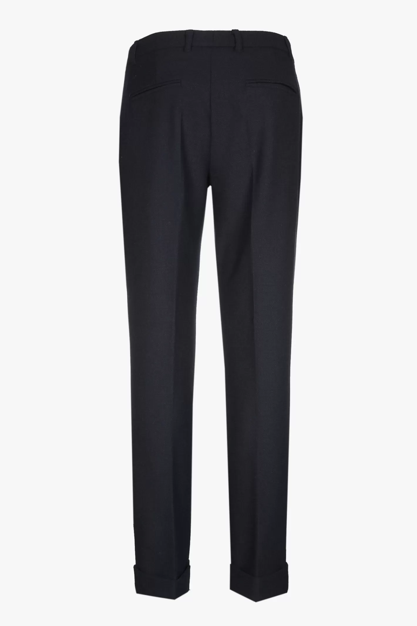 Femme Xandres Pantalon chino bleu foncé avec bord retourné