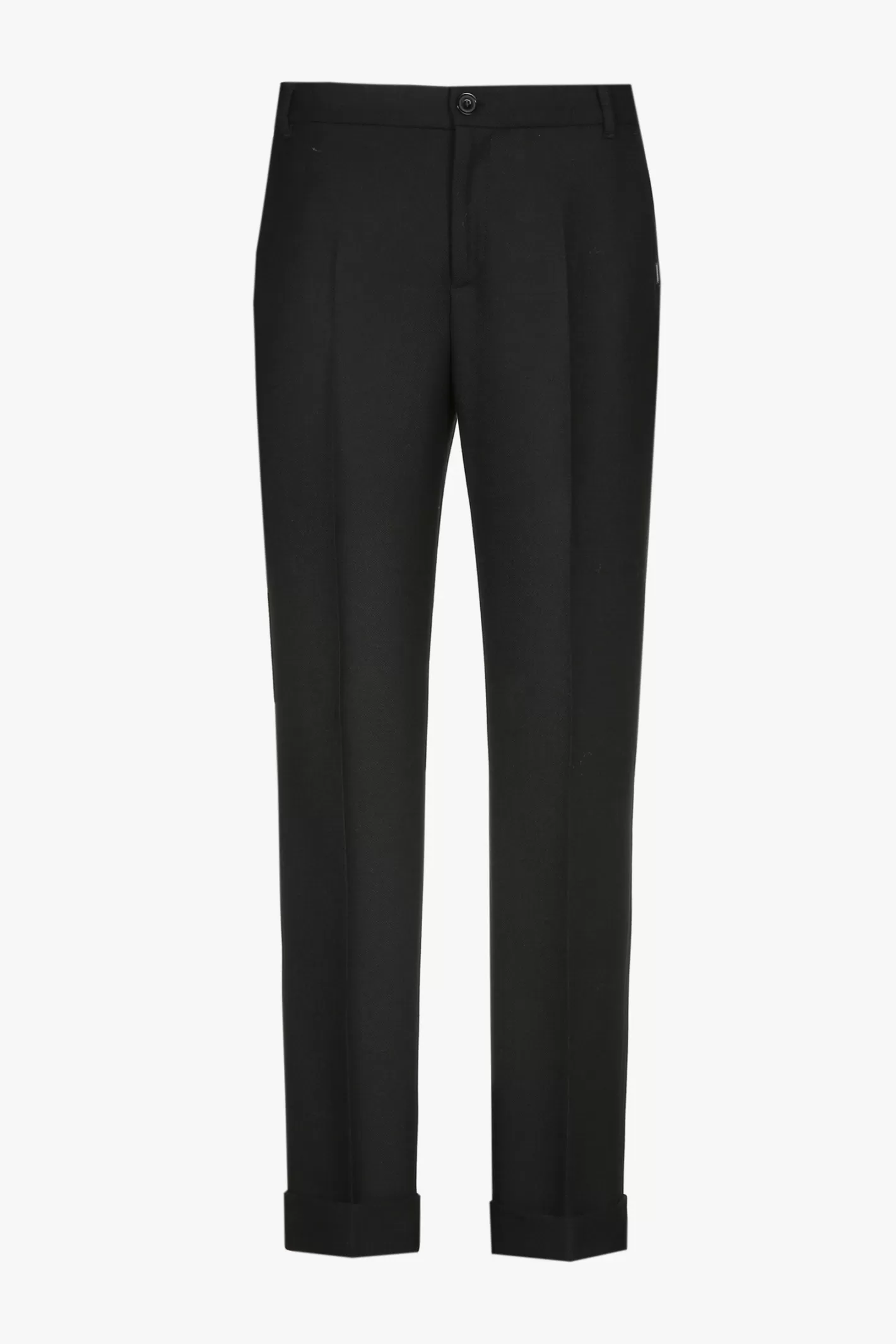 Femme Xandres Pantalon chino noir avec bord retourné