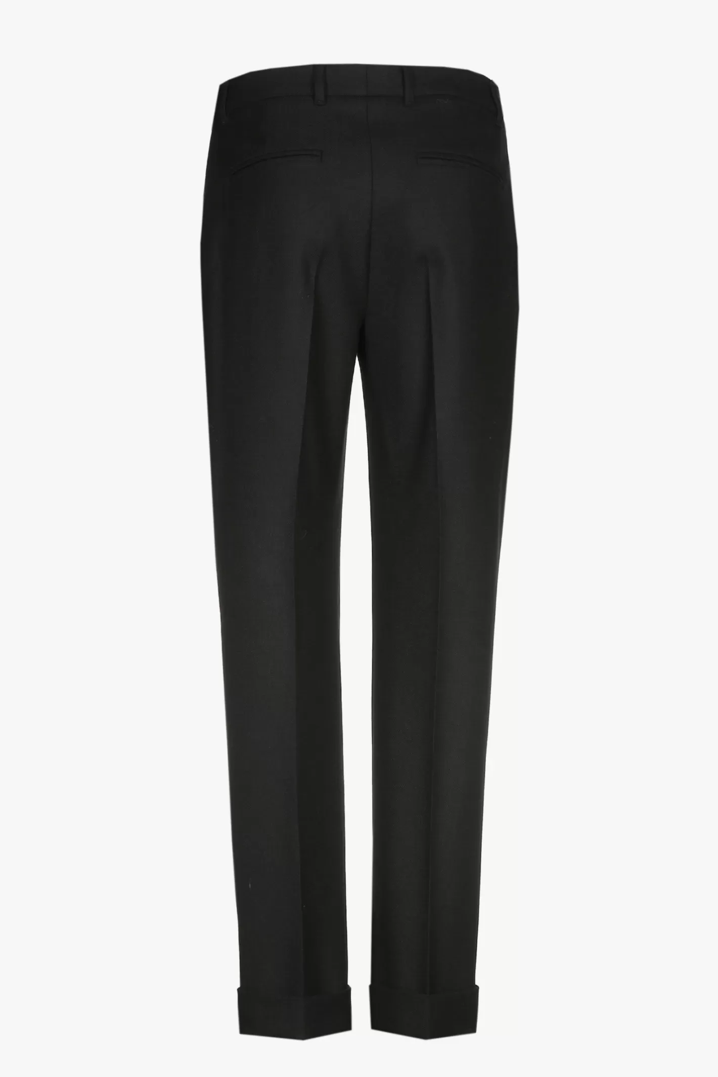 Femme Xandres Pantalon chino noir avec bord retourné