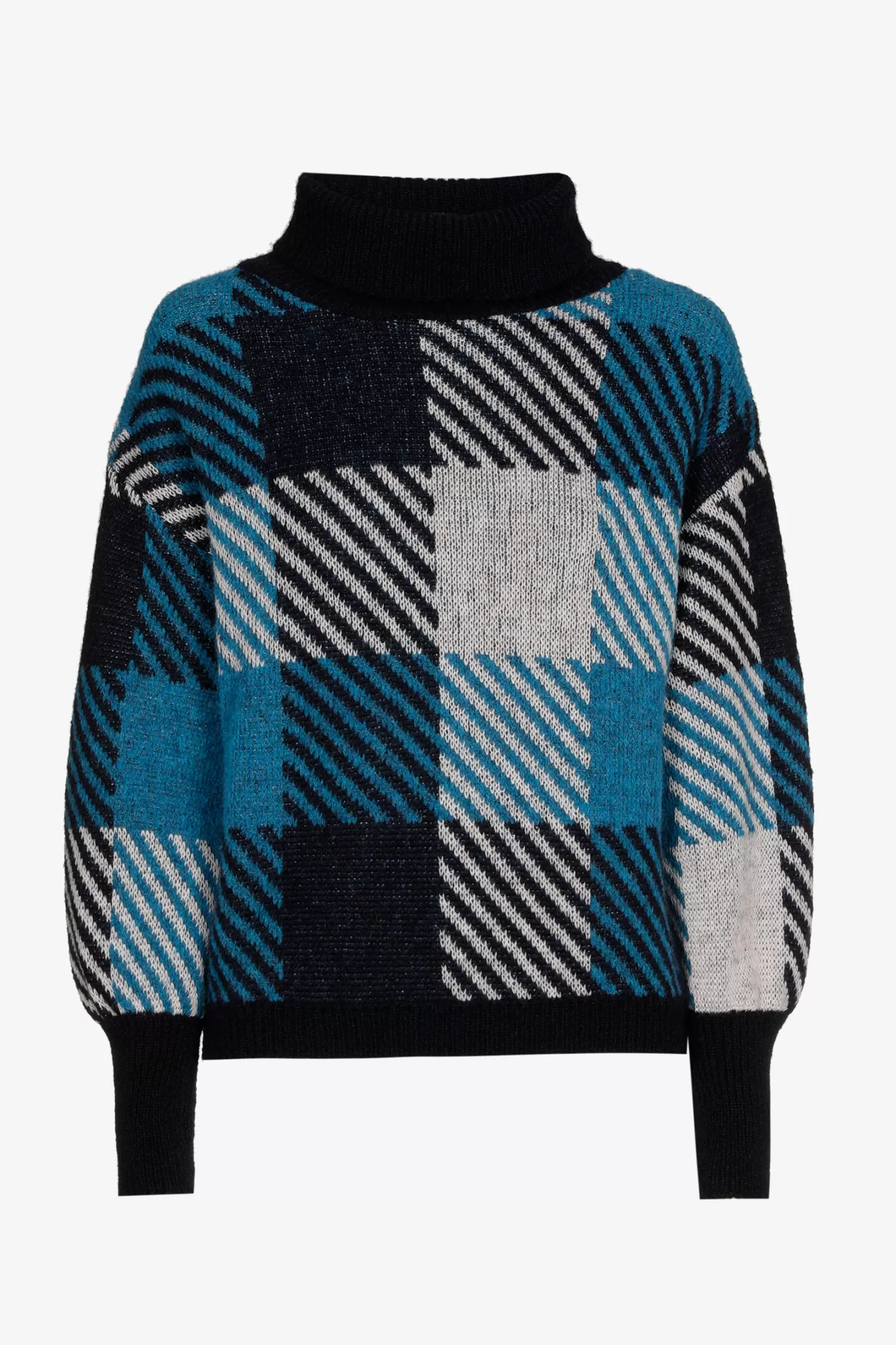 Femme Xandres Pull à carreaux contenant de la laine d’alpaga