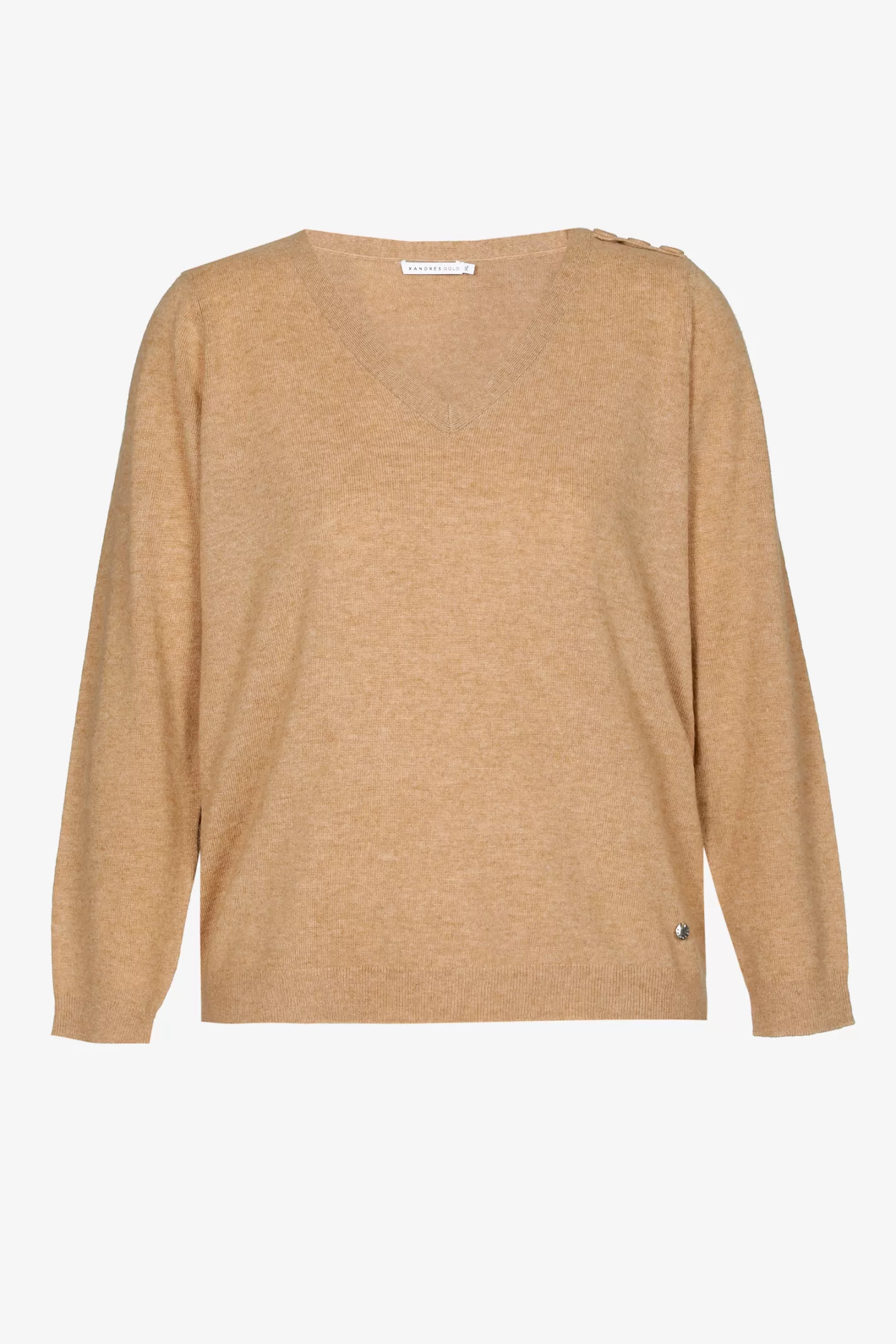 Femme Xandres Pull à col en V en maille fine