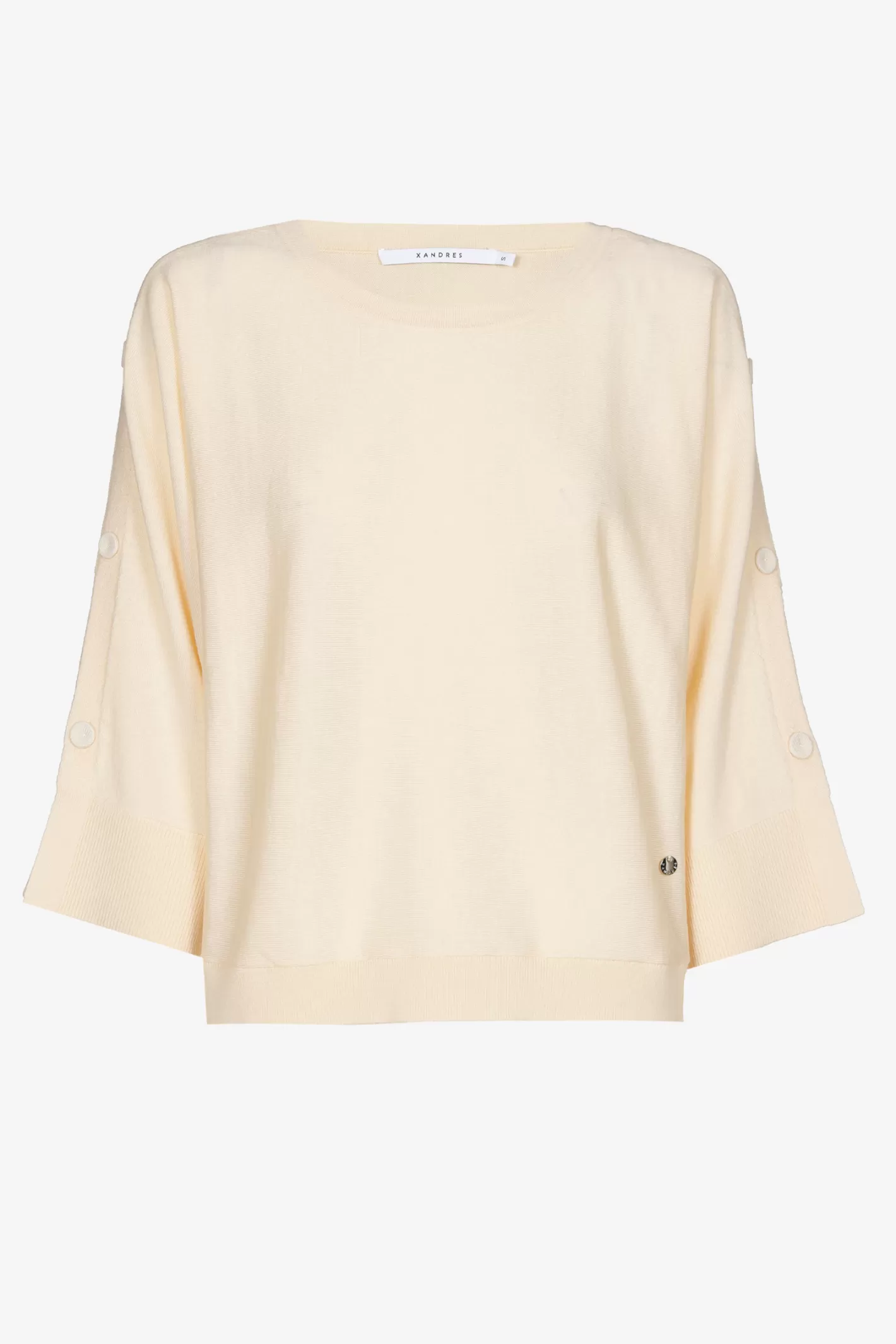Femme Xandres Pull boutonné en laine mérinos