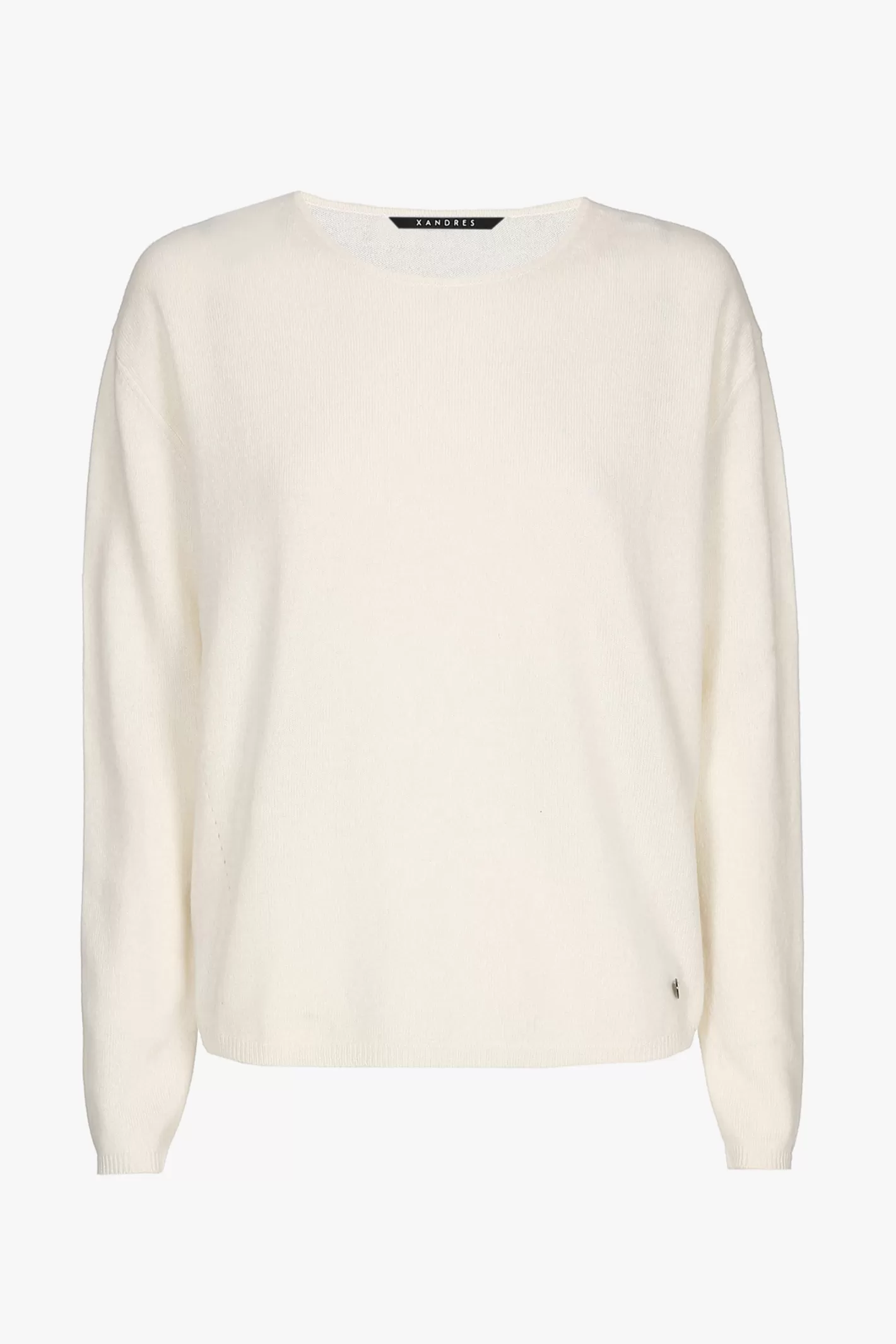 Femme Xandres Pull en cachemire blanc à col rond