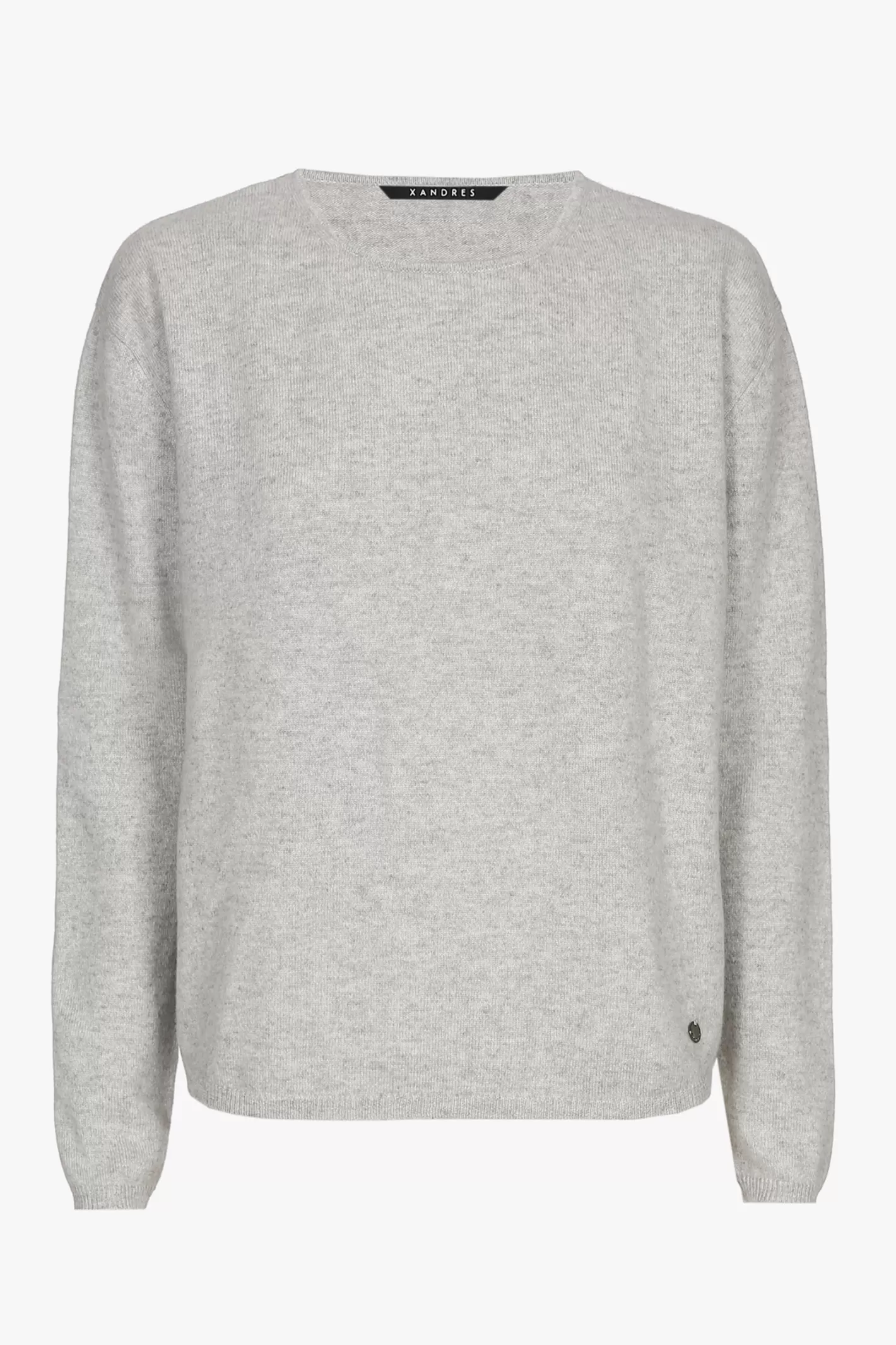 Femme Xandres Pull en cachemire gris à col rond
