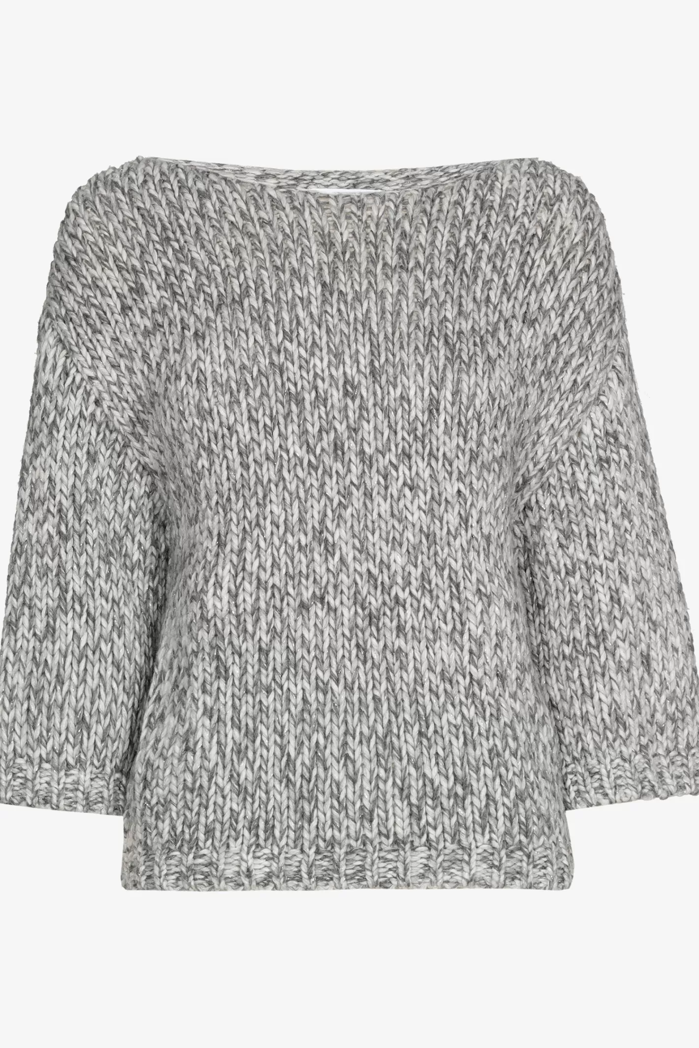 Femme Xandres Pull en grosse maille avec fil doré