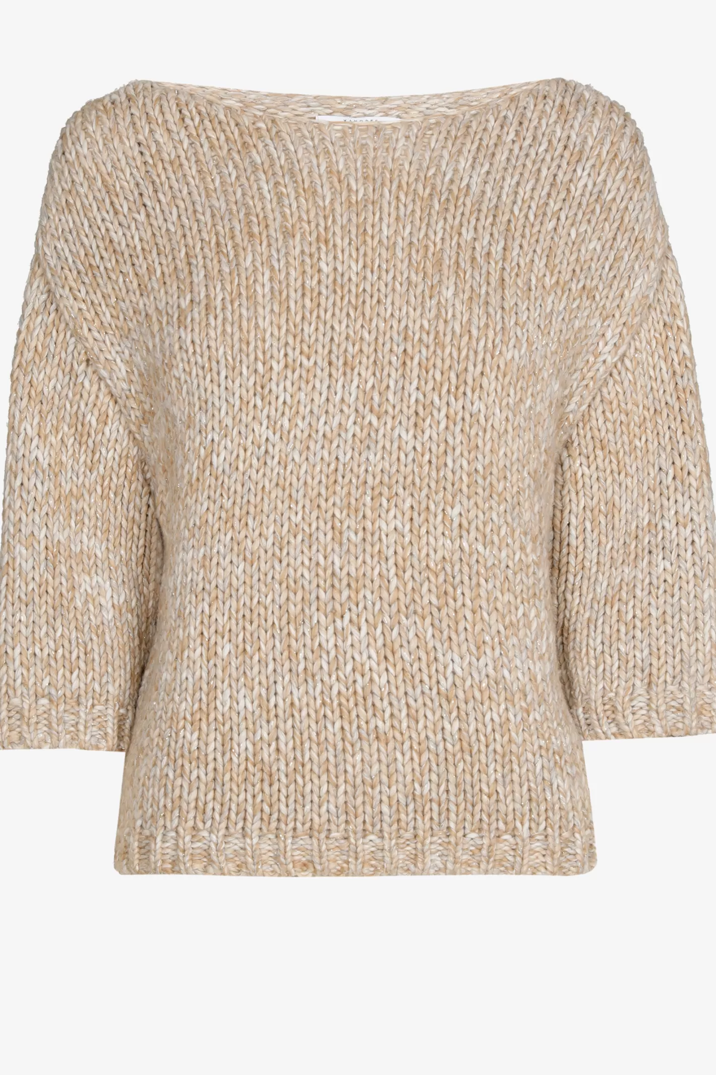 Femme Xandres Pull en grosse maille avec fil doré
