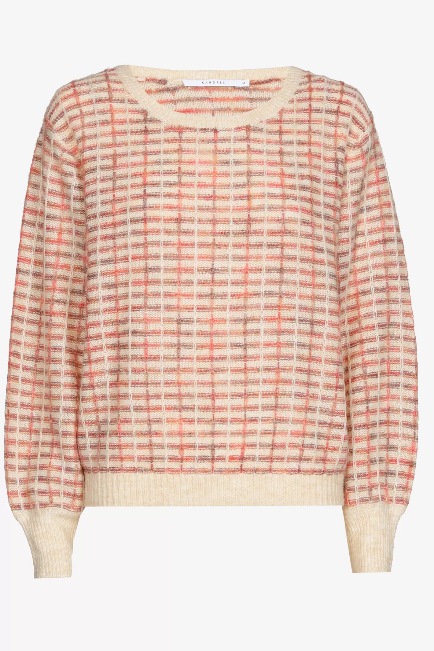 Femme Xandres Pull tricoté à carreaux