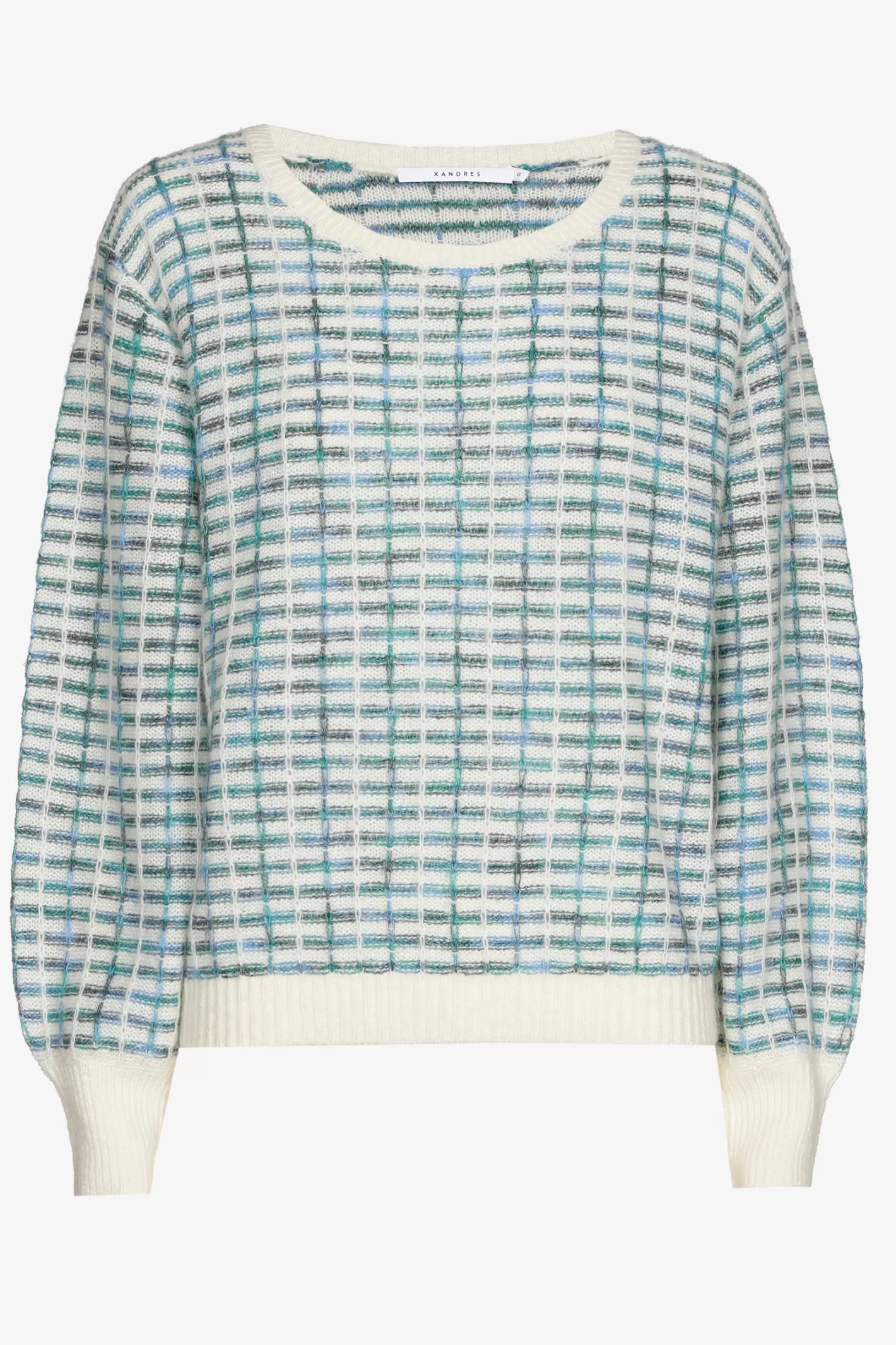 Femme Xandres Pull tricoté à carreaux