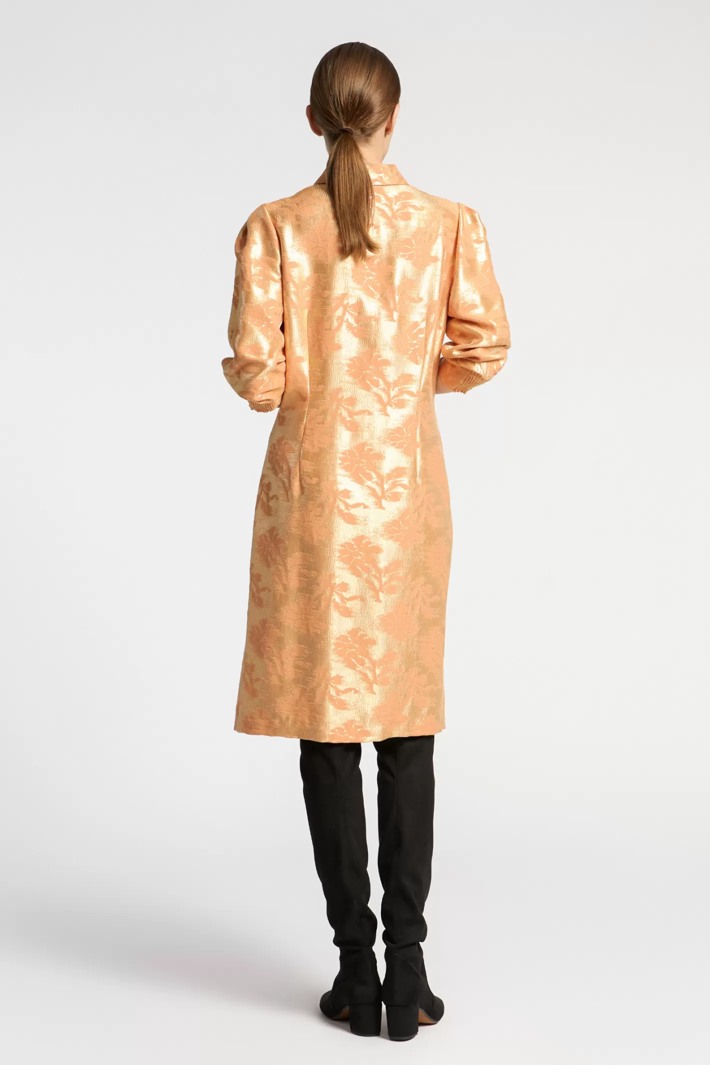 robe_en_jacquard__motif_floral_3-1.webp Femme Xandres Robe en jacquard à motif floral