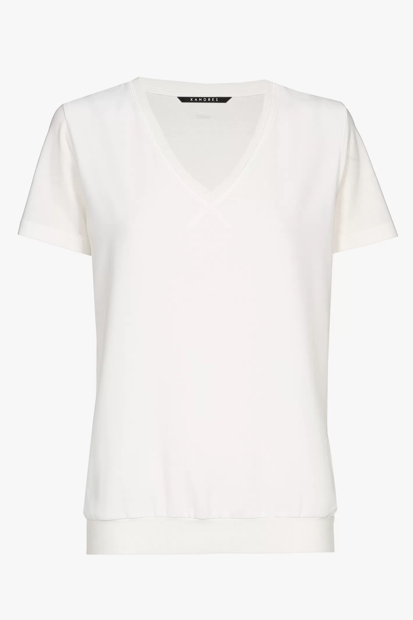 Femme Xandres T-shir écru à col en V