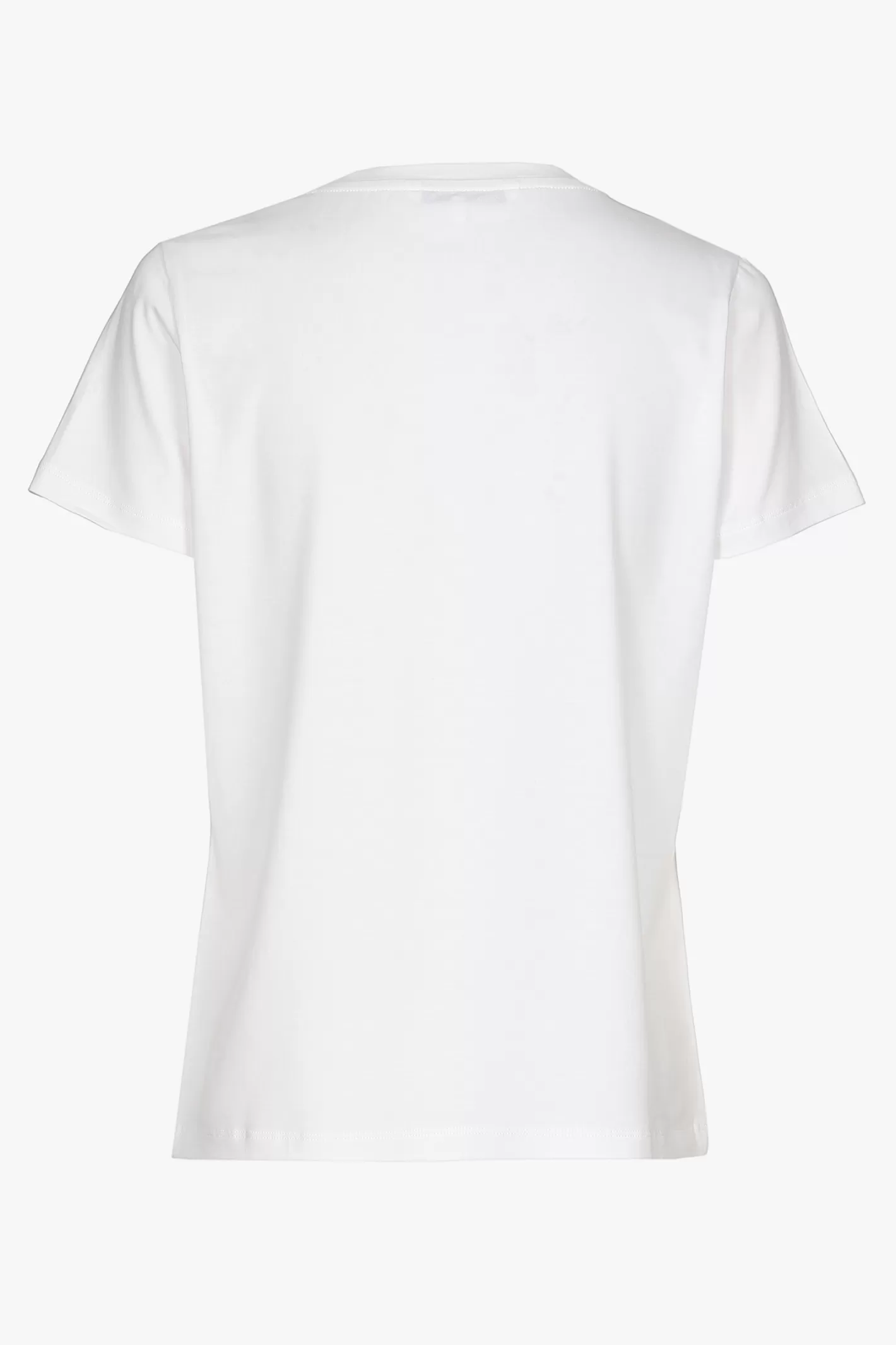 Femme Xandres T-shirt blanc à manches courtes et col rond