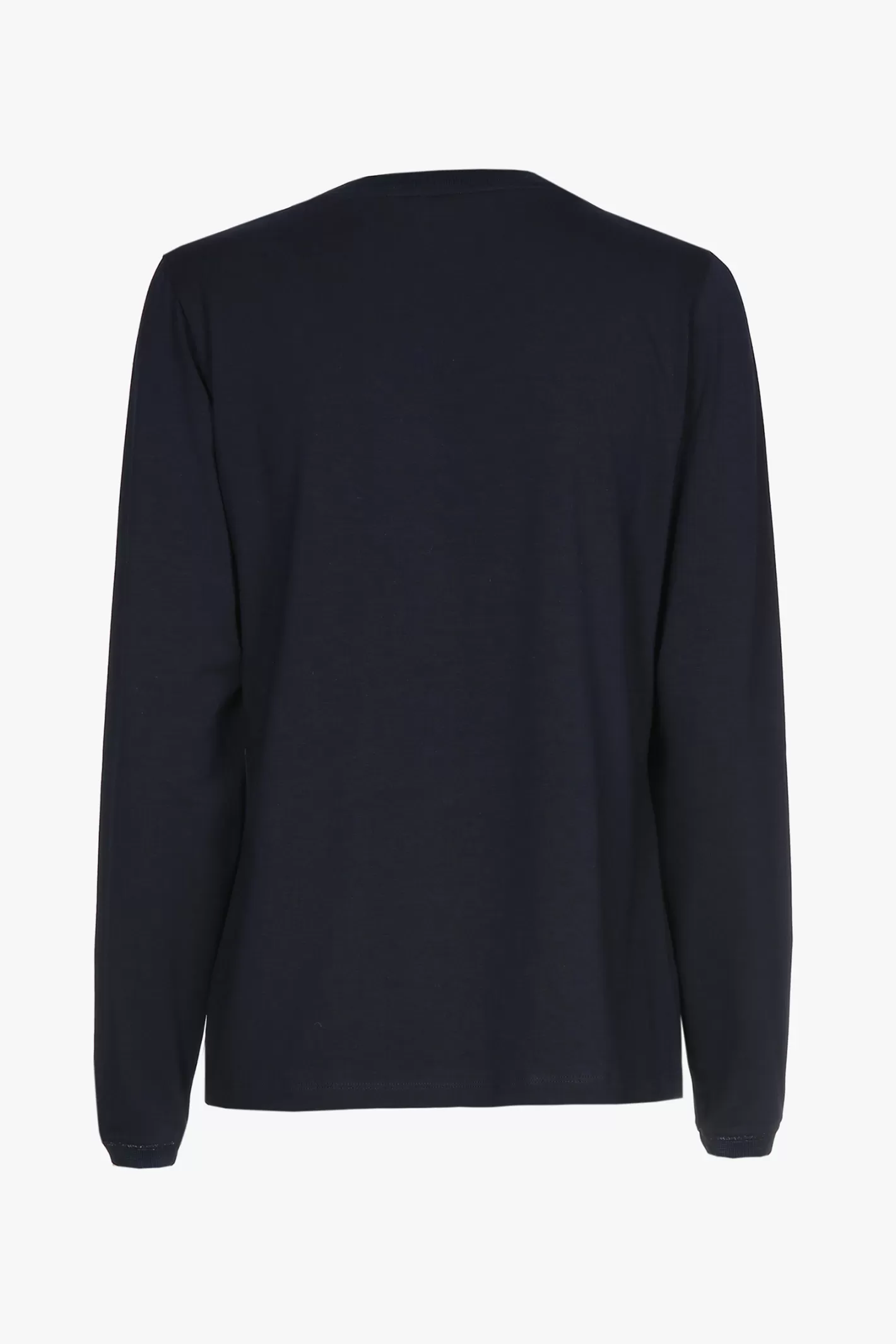 Femme Xandres T-shirt bleu marine à manches longues et col en V.