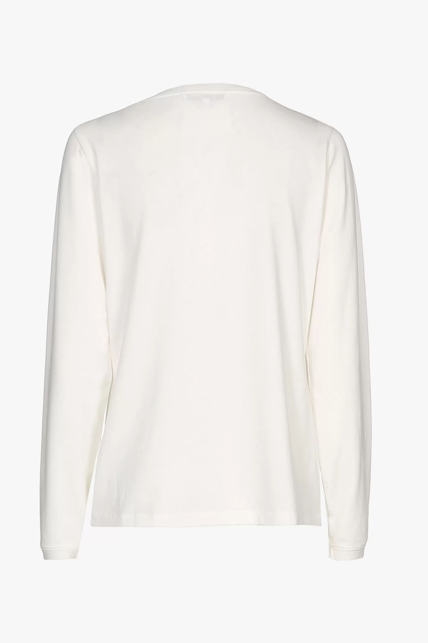 Femme Xandres T-shirt écru à manches longues et col en V.